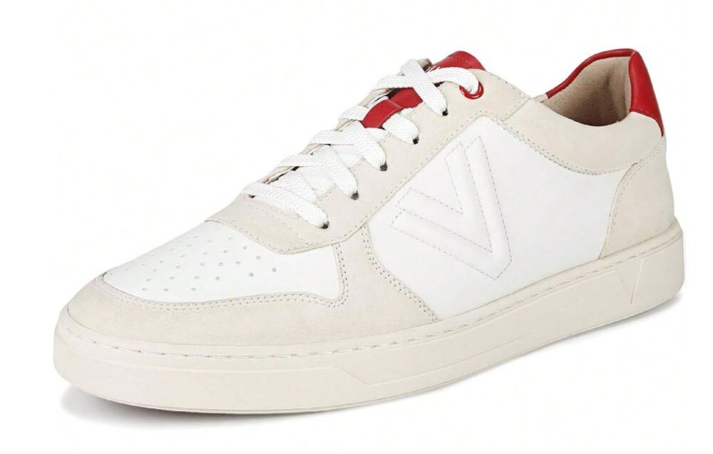 Vionic Womens Kimmie Court Sneakers US 12 M White Red Leather NWOB